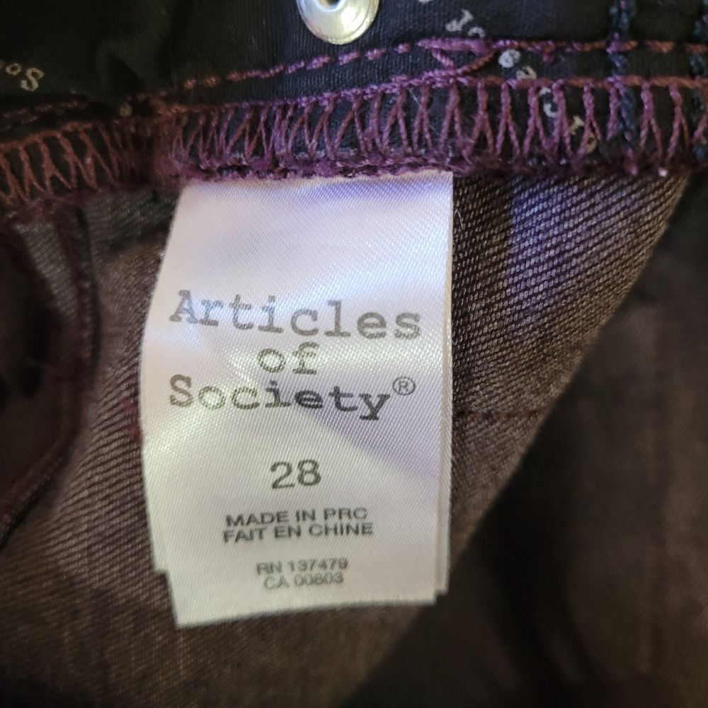 Articles of Society Sarah Cut Off Hem Ankle Skinny Jeans in Boise / Plum Size 28 - Picture 12 of 15